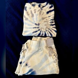 Peloton brand tie-dye sweatshirt set